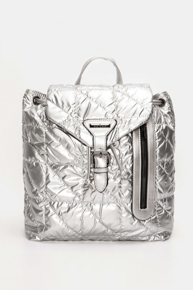 Τσάντα Backpack Δερματίνη Καπιτονέ με Φερμουάρ