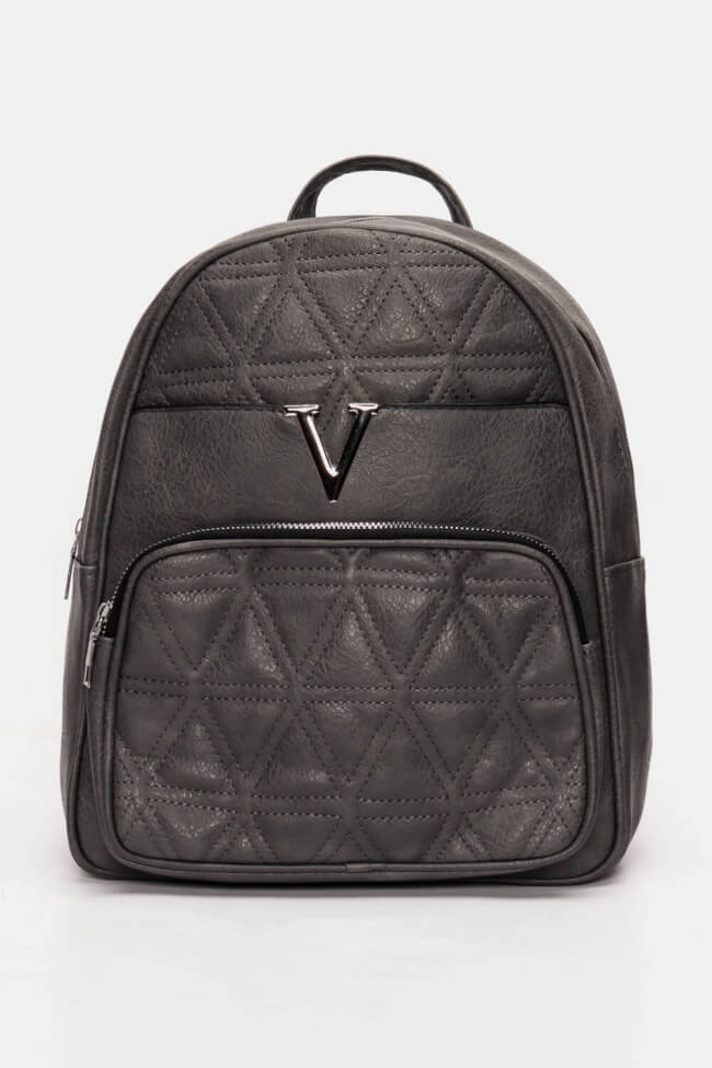 Τσάντα Backpack Δερματίνη με Διακοσμητικό V